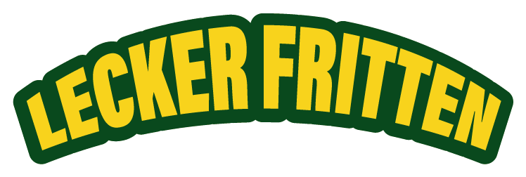 logo_mit_outline Lecker Fritten Logo Schriftzug gelb mit grüner und weißer Outline